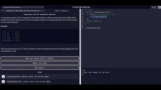 Comparison with the Inequality Operator - Free Code Camp Help