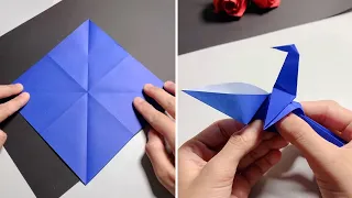 How to make a Paper Bird with Easy Steps Origami Bird Instructions Simple Tutorial