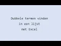 Download Lagu Dubbelen vinden mbv Excel