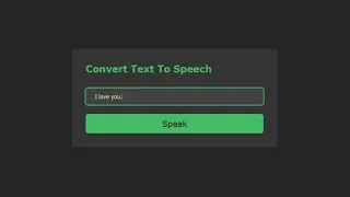 Text to Speech Converter using JavaScript JavaScript Mini Project Web Speech API 2021