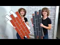 Amazing Accent Wall in Minutes with Our Faux Brick Panels DIY No Contractors No Tools Needed