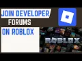 How To Join Roblox Developer Forum