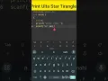 Write a Program to Print Pattern Ulta Star Tirangle in C