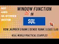 Master SQL Window Functions RANK DENSE - RANK LEAD LAG Explained with Real-World Examples