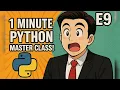 1 Minute Python Masterclass Episode 9 Interactive coding