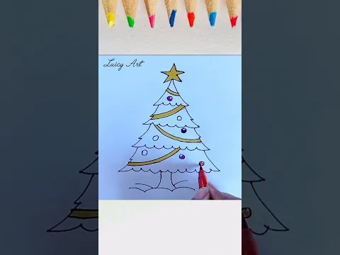 Christmas Tree Drawing|| Merry Christmas Drawing|| Christmas Drawing