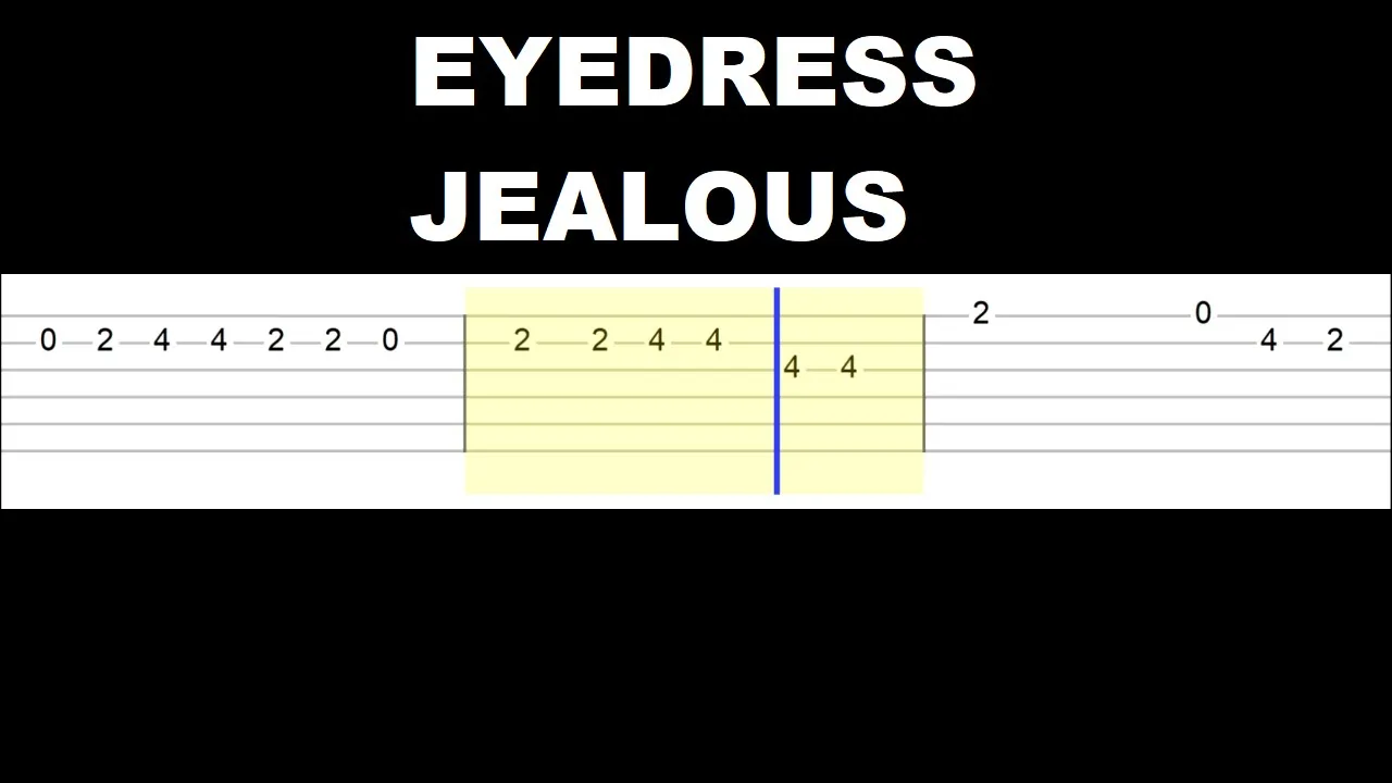 Eyedress - Jealous (Easy Guitar Tabs Tutorial)