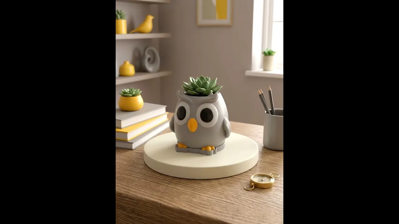 Mini Owl Animal Planter video thumbnail