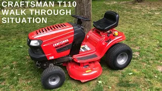 Craftsman T110 17 5-HP 42-in riding lawn mower review walkthrough