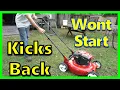 Lawnmower Wont Start Pull Cord Snaps Back How to Fix Flywheel Removal Repair