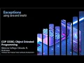 COP 3330C - Object Oriented Programming Exceptions