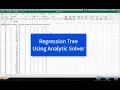 Regression Decision Tree Using Analytic Solver