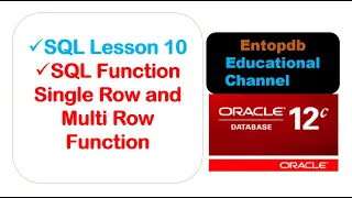 SQL Function single row and multi row functions in sql Lesson 10 Part 01