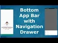 How to implement BottomAppBar with Navigation Drawer in Android App Part 3