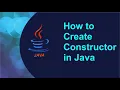 How to Create Constructor in Java Lecture-6