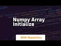 numpy array initialize