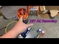 DIY car truck air conditioning recovery R134A using Vevor recovery pump tank and scale