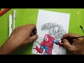 SPIDERMAN and VENOM coloring pages avengers marvel comic