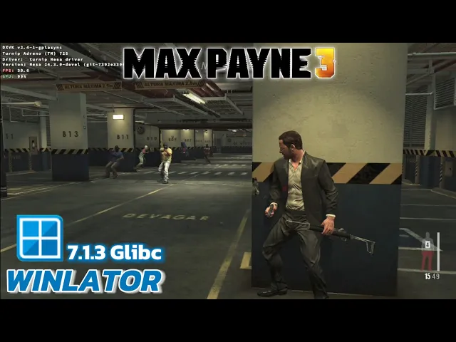 Winlator Glibc (Afei) - Gameplay Max Payne 3 (Windows) On Android