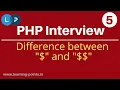 Difference between and in PHP Interview questions and answers Learning Points