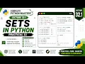 Sets in Python Practical I Create Add Remove Elements Complete Python Mastery Lecture 32 1