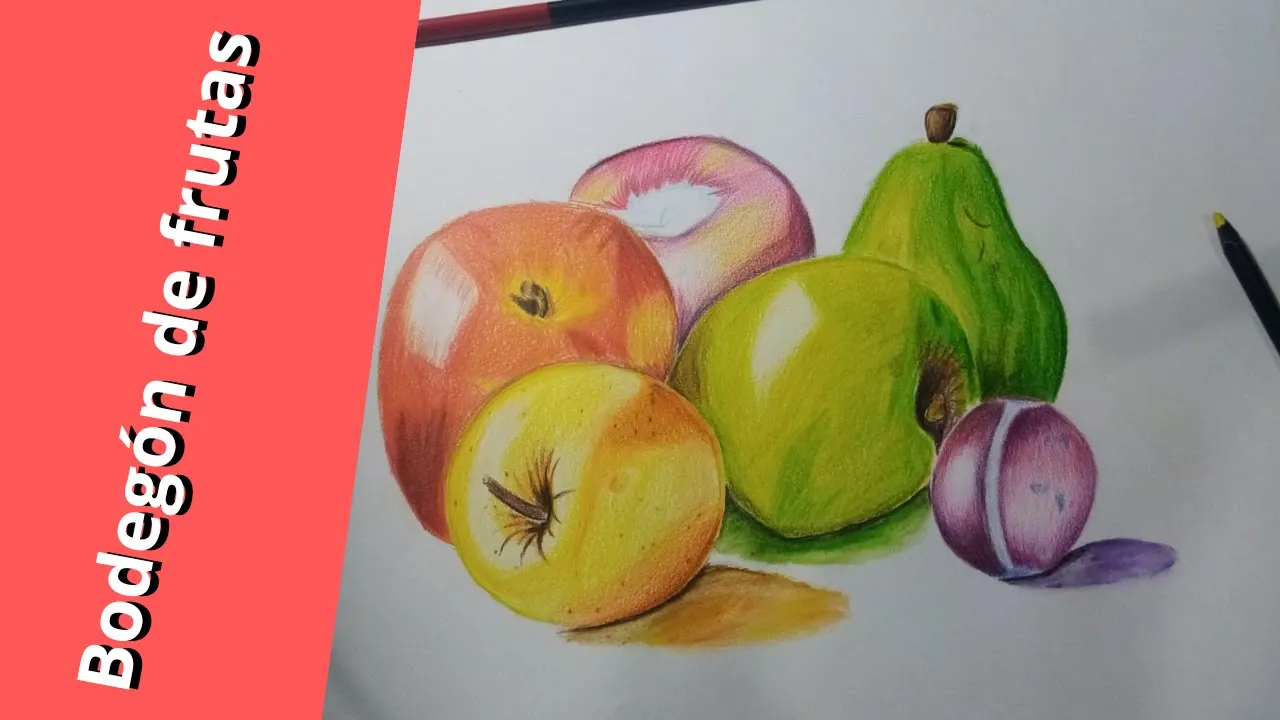 Bodegón de frutas/ pinturas acuarelables/ Speed paintting 4/ ¡No creí que me quedaría tan así!