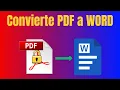 Convert any PDF to Word with Python easy and free
