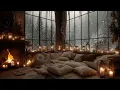 Lagu Calm Winter Night in a Forest Cabin ❄️Soft Piano, Snowfall \u0026 Fireplace for Sleep