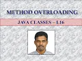 METHOD OVERLOADING-LEC 16