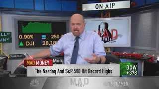 Jim Cramer on how investors should value the stocks of Apple Tesla