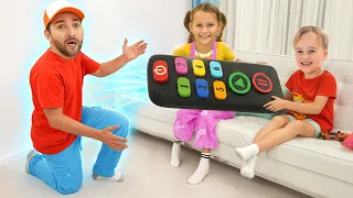 Mike ve Alice Sihirli Uzaktan Kumanda ile oynuyor - Çocuklar için video derlemesi