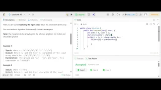 LeetCode Problem 443 String Compression Two-Pointer C Solution Explained