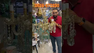 ثريا الكرسطال الشعشوعة 6 مصابح العريضة 