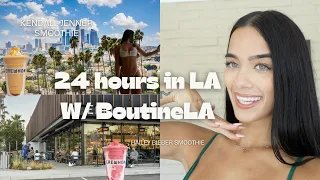 24 hours in LA for BoutineLA Photoshoot Hailey Bieber Kendall Jenner Erewhon Smoothie and etc