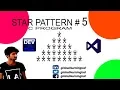 star pattern 5 - Pyramid pattern programs in c by ahmad Pyramid Pattern in C language