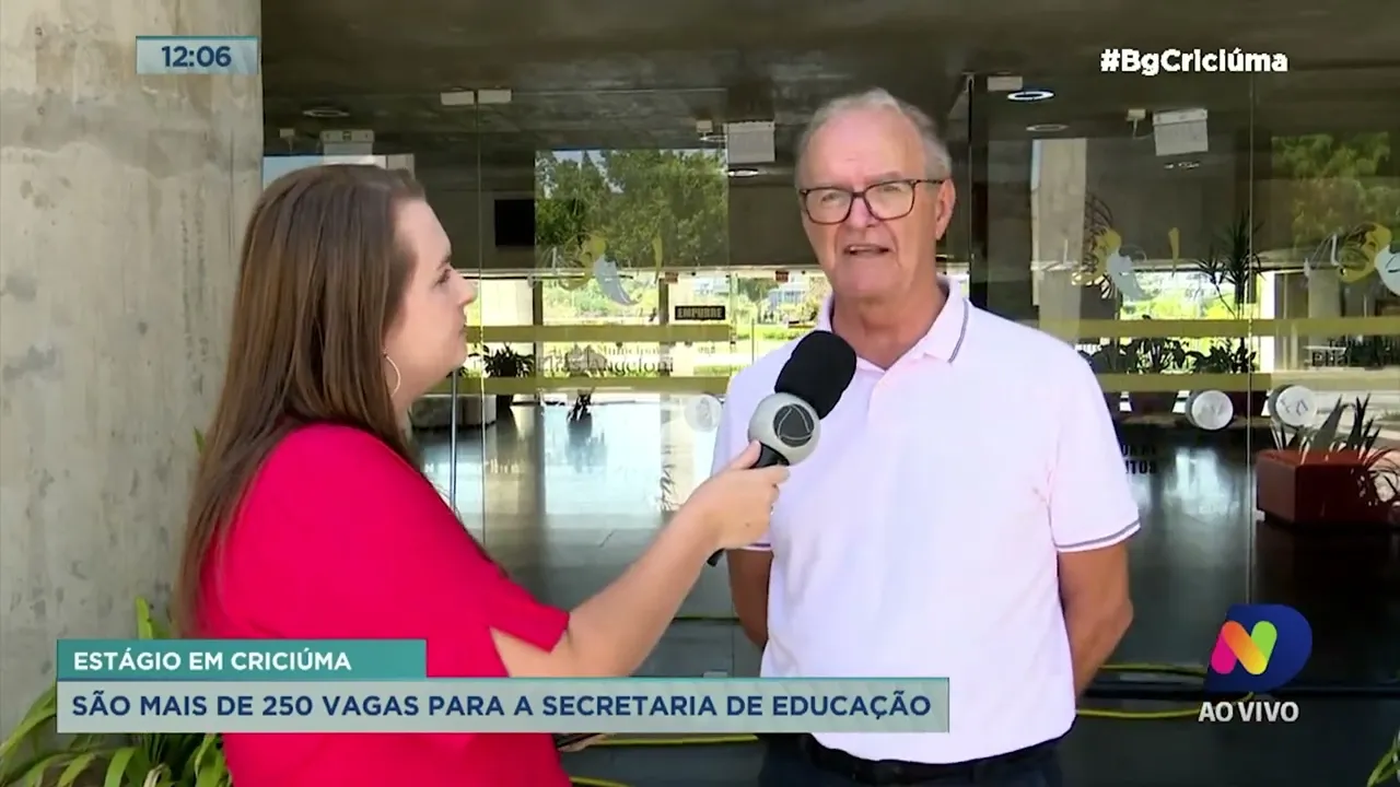 Mais de 250 vagas abertas para estágio na rede de educação municipal de Criciúma