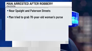 Man arrested after allegedly shoving robbing elderly woman on Madison s east side