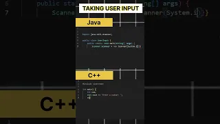 C Vs Java - Taking User Input