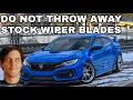 10th Gen Honda Civic Wiper Blade Install Wiper Blade Refill