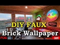 DIY Faux Brick Wallpaper Peel and Stick