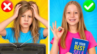 Nastya and her friends are teaching to read books