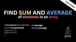 Find Sum and Average of Array Elements in Java Beginner Program