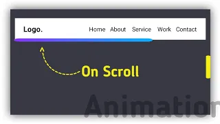 Animation Scroll Progress Bar using Html Css and JavaScript