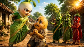 गरीब आलू बना करोड़पति! 🥔💔 मूली ने ठुकराया प्यार, फिर हुआ ऐसा बदला कि सब हैरान रह गए 😱 |