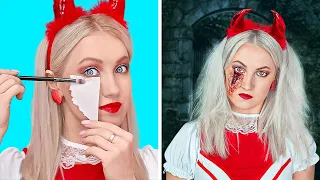 SPOOKY HALLOWEEN DIY IDEAS || Last Minute Halloween Costumes And Crafts by 123 GO!