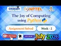 The Joy of Computing using Python Week 2 Assignment Answer