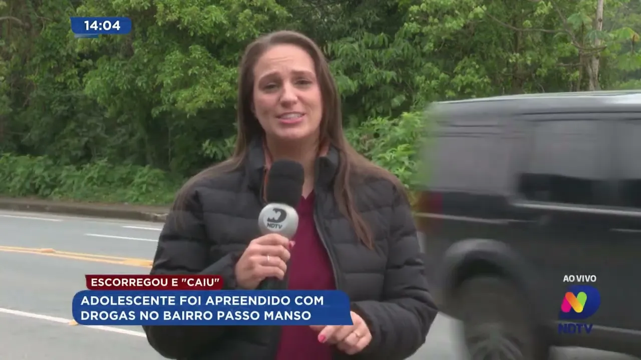 Adolescente foi apreendido com drogas no bairro Passo Manso