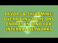 DevOps SysAdmins Overriding some DNS entries in BIND for internal networks 8 Solutions