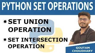 Python Set Operations - Python Tutorials for Beginners
