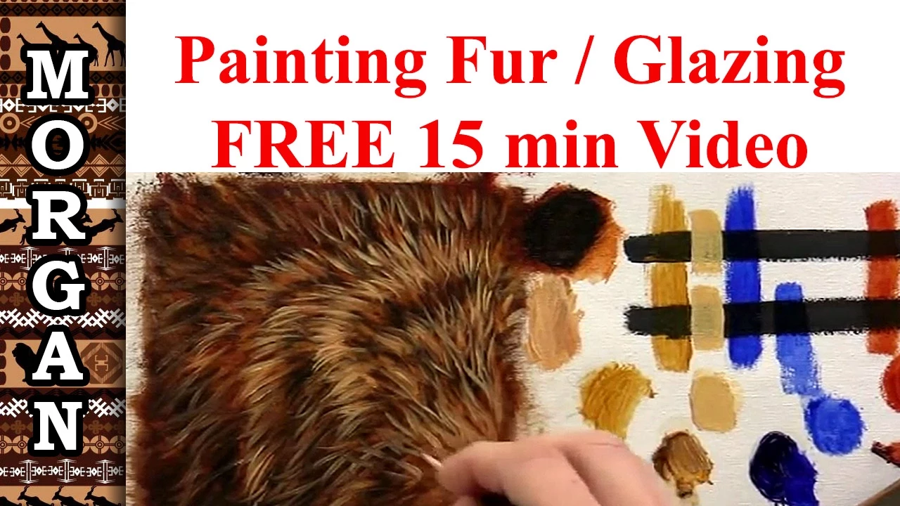 Glazing Techniques : Oil Painting - How to Paint Fur / Hair Tutorial - Jason Morgan wildlife art